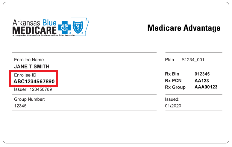 Example of Medicare Advantage and Rx Plan ID Card