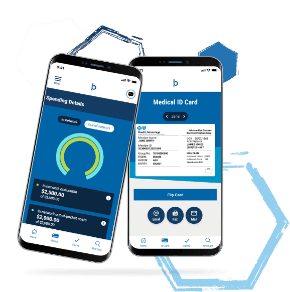 Phones showing the blueprint app