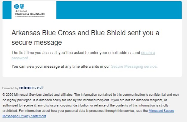 mimecast-1 Instructions with links to create and account and then view secure messages.