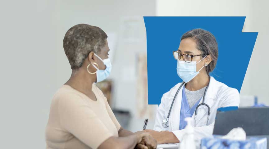 a doctor talking with a patient